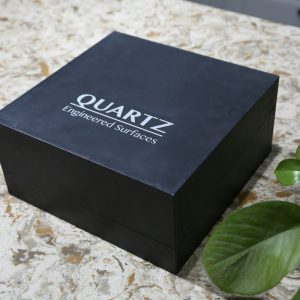 Flip sample box case for customized quartz sample